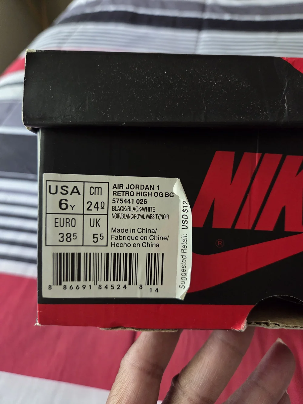 Nike Air Jordan 1 Retro High OG Box - Black/Red